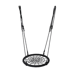 Kids Rope Swing Round Outdoor Birds Crows Nest Spider Web Swing Seat 65cm