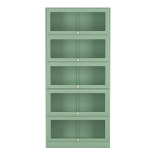 ArtissIn Buffet Sideboard Cupboard Cabinet Storage Mesh Doors Metal Green ELIA
