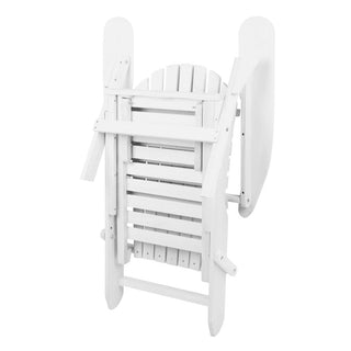 Gardeon Adirondack Outdoor Chairs Wooden Foldable Sun Lounge Patio Furniture White