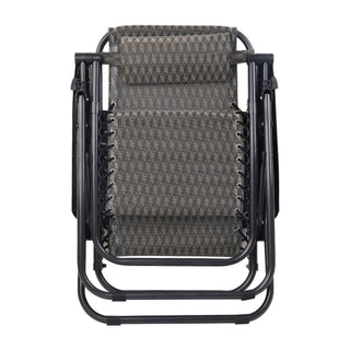 Gardeon 2PC Zero Gravity Chair Folding Outdoor Recliner Adjustable Sun Lounge Camping Grey