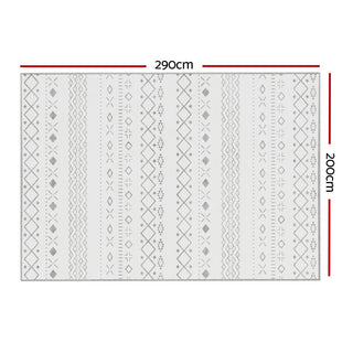 Artiss Floor Rugs 200x290cm Washable Area Mat Large Carpet Soft Short Pile Una