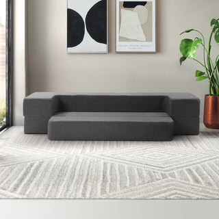 Giselle Bedding Foldable Mattress Folding Foam Sofa Bed Chair Grey