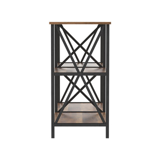 Artiss Console Table 120CM 3-tier Walnut Xiah