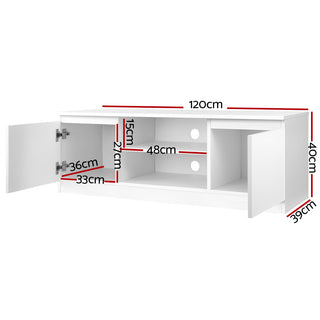 Artiss TV Cabinet Entertainment Unit 120cm White Anita