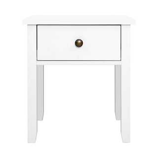Artiss Bedside Table 1 Drawer - BOW White