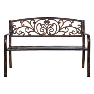 Gardeon Outdoor Garden Bench Seat Steel Outdoor Furniture 3 Seater Park Bronze