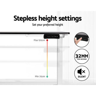 Artiss Standing Desk Motorised Dual Motor 120CM Black