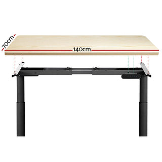 Artiss Standing Desk Motorised Electric Dual Motor White Oak 140CM