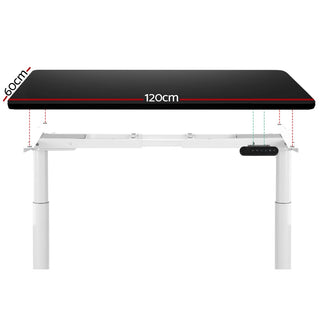 Artiss Standing Desk Motorised Electric Dual Motor 120CM Black