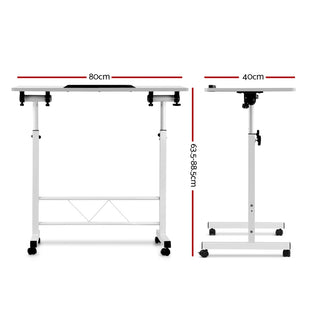 Artiss Laptop Desk Table Adjustable 80CM White