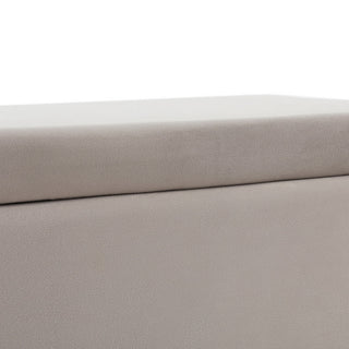 Artiss Storage Ottoman Blanket Box Table 97cm Velvet Taupe