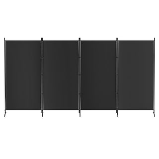 Artiss 4 Panel Room Divider Screen 345x180cm Fabric Black