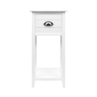 Artiss Bedside Table Vintage - THYME White