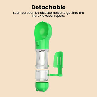 Floofi 4 in 1 pet scooper & feeder Green