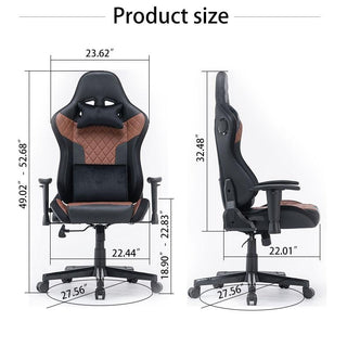 7 RGB Lights Bluetooth Speaker Gaming Chair Ergonomic Racing chair 165° Reclining Gaming Seat 4D Armrest Footrest Pink White