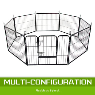 Pet Playpen Heavy Duty Foldable Dog Cage 8 Panel 32in with Cover
