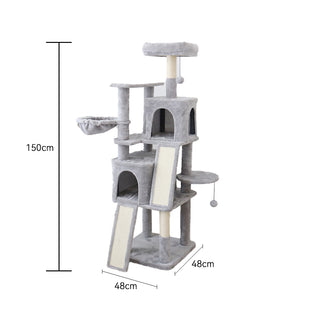 CATIO Multi-level Tall Cat Tree and House Condo with Scratching Pads C6032