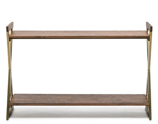 Wooden Entryway Hallway Console Table with Shelves
