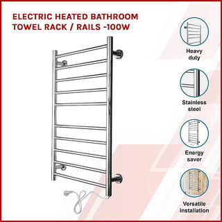 Electric Heated Bathroom Towel Rack / Rails -100w