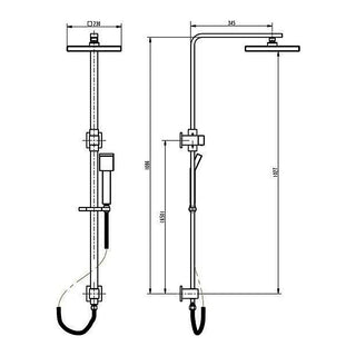 2-in-1 Massage Hand Shower & Head Tap Bathroom Mixer