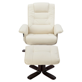 PU Leather Massage Chair Recliner Ottoman Lounge Remote