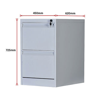 2-Drawer Shelf Office Gym Filing Storage Locker Cabinet