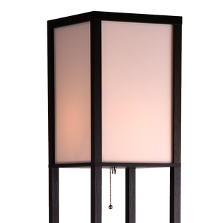 Shelf Floor Lamp - Shade Diffused Light Source with Open-Box Shelves
