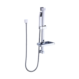 Hand Held Shower Rail Soap Dish Bathroom Set