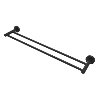 Single Classic Towel Bar Rail Bathroom Electroplated Matte Black Finish