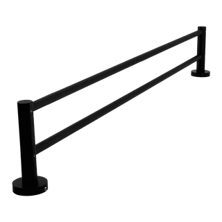 Single Classic Towel Bar Rail Bathroom Electroplated Matte Black Finish