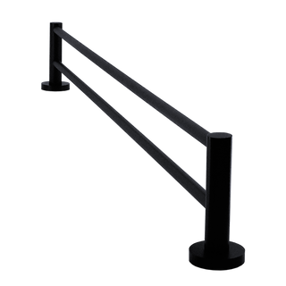 Single Classic Towel Bar Rail Bathroom Electroplated Matte Black Finish