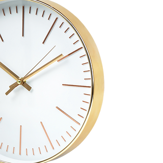 Modern Wall Clock Silent Non-Ticking Quartz Battery Operated Gold