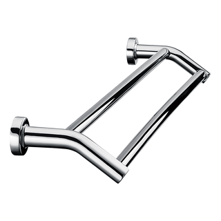 Double Classic Chrome Towel Bar Rail Bathroom