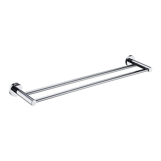 Double Classic Chrome Towel Bar Rail Bathroom