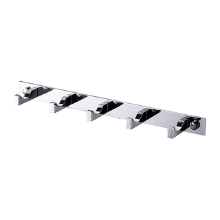 5-Hook Bathroom Robe and Towel Rail Bar Rack