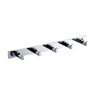 5-Hook Bathroom Robe and Towel Rail Bar Rack