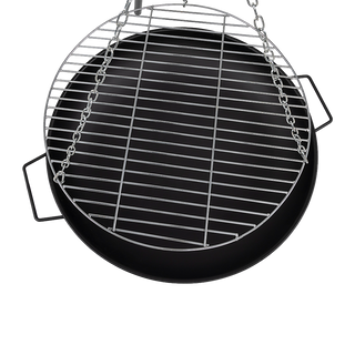 Tripod Garden Fire Pit BBQ Barbecue Cast Iron & Steel Fire Pit Bowl Round