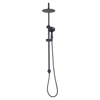 WELS 8" Rain Shower Head Set Rounded Dual Heads Faucet High Pressure Hand Held