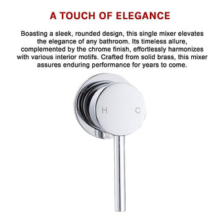 Single Round Shower Bath Mixer Tap Bathroom WATERMARK Approved