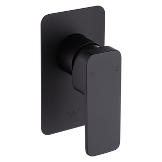 Single Square Shower Bath Mixer Tap Bathroom WATERMARK Approved in Black